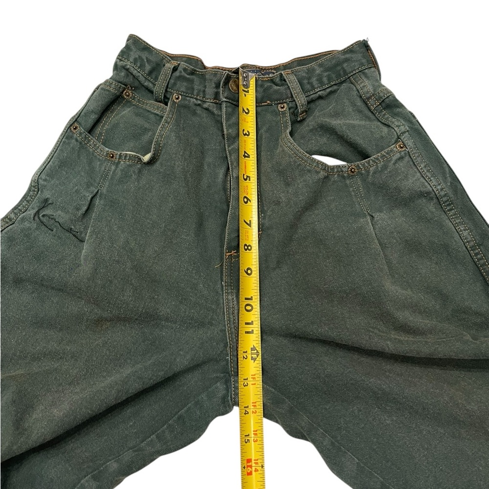 Karl Kami Dark High-Waisted Green 90's Baggy Made In USA Size: XS/28 - Picture 9 of 11